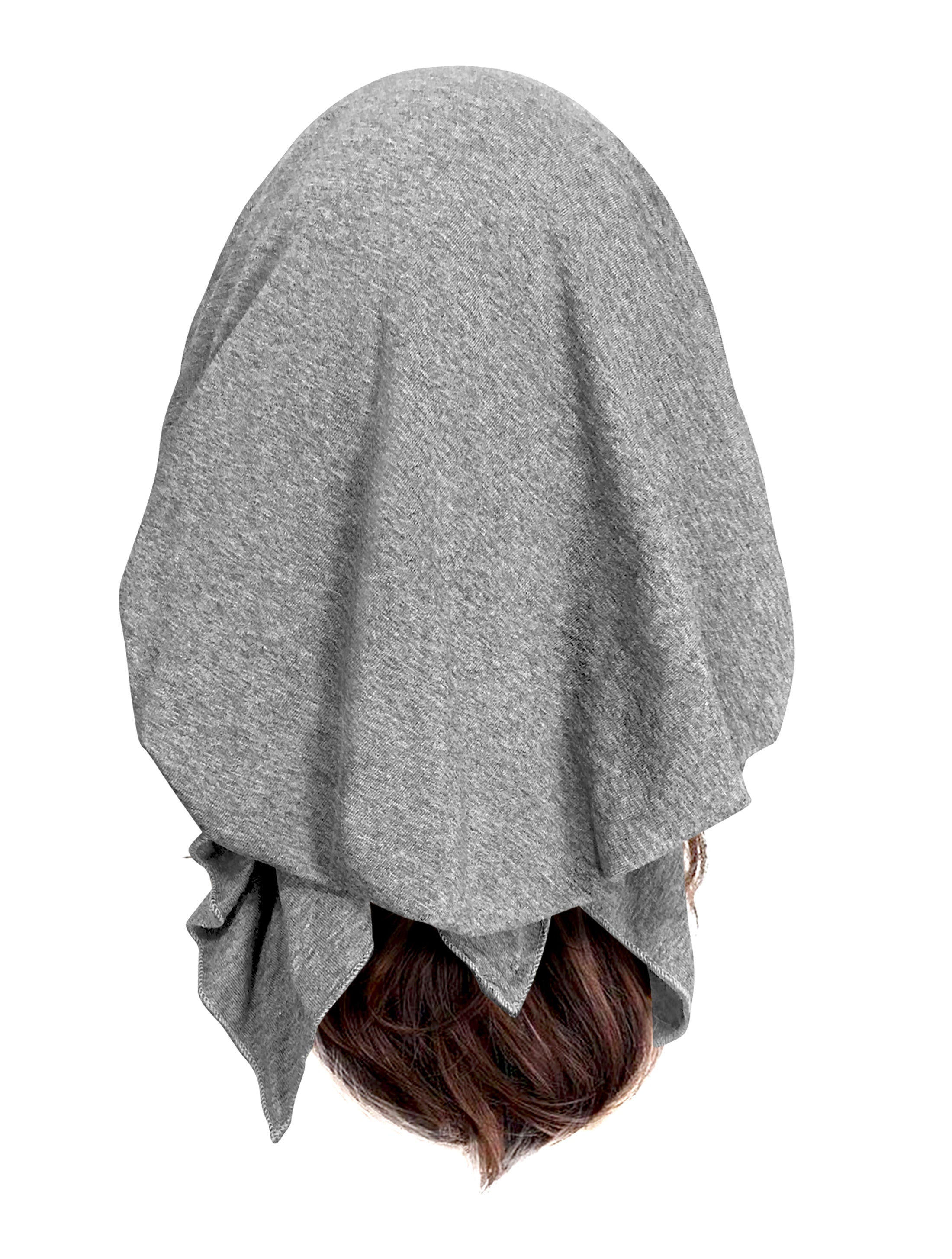Gray soft cotton pre tied headscarf