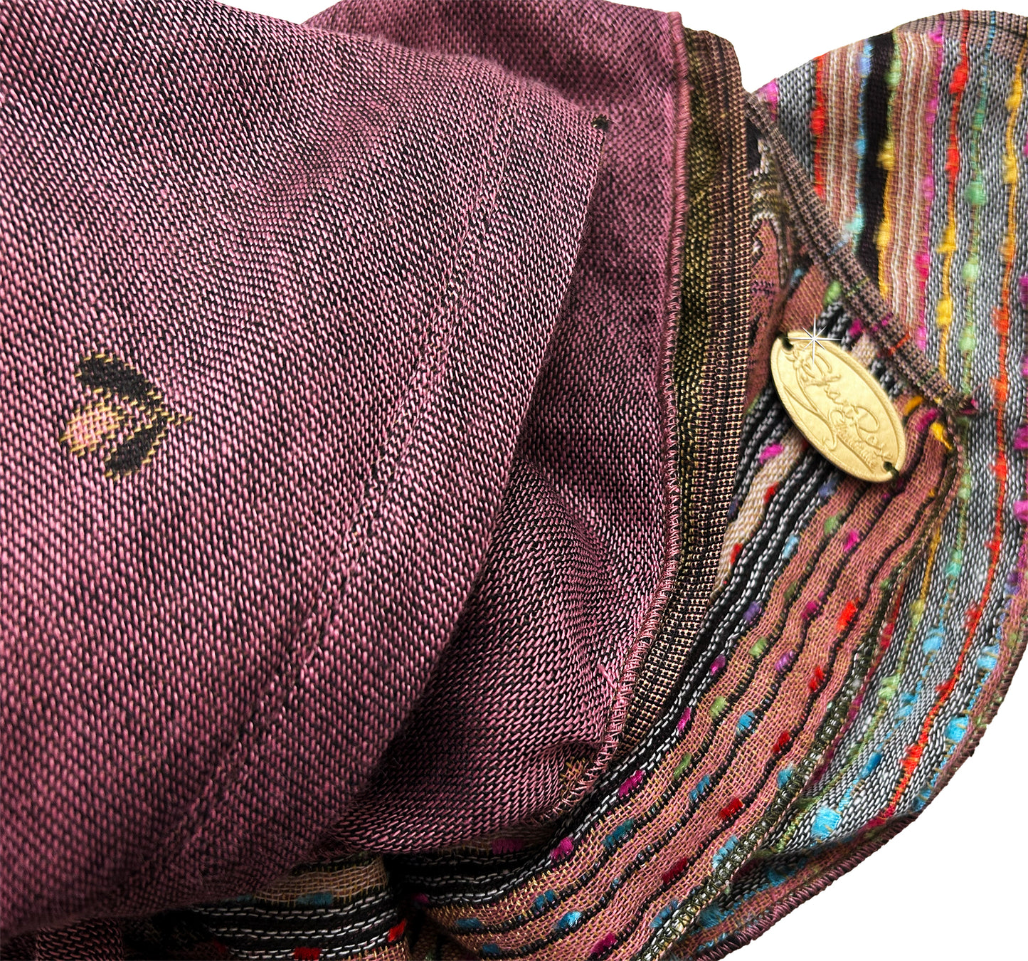 Mauve purple cashmere non slip headscarf