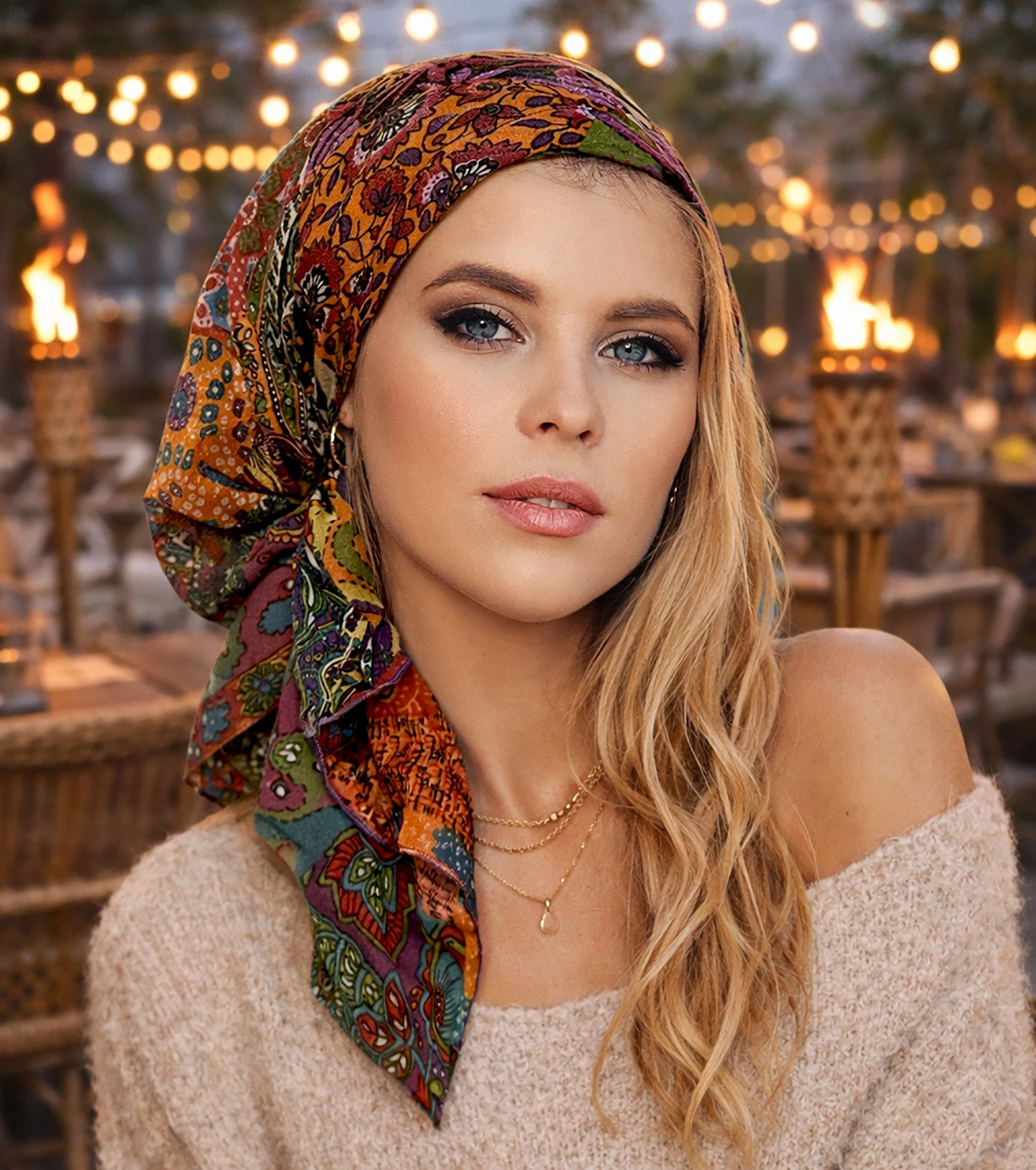 Summer non slip headscarf soft cotton