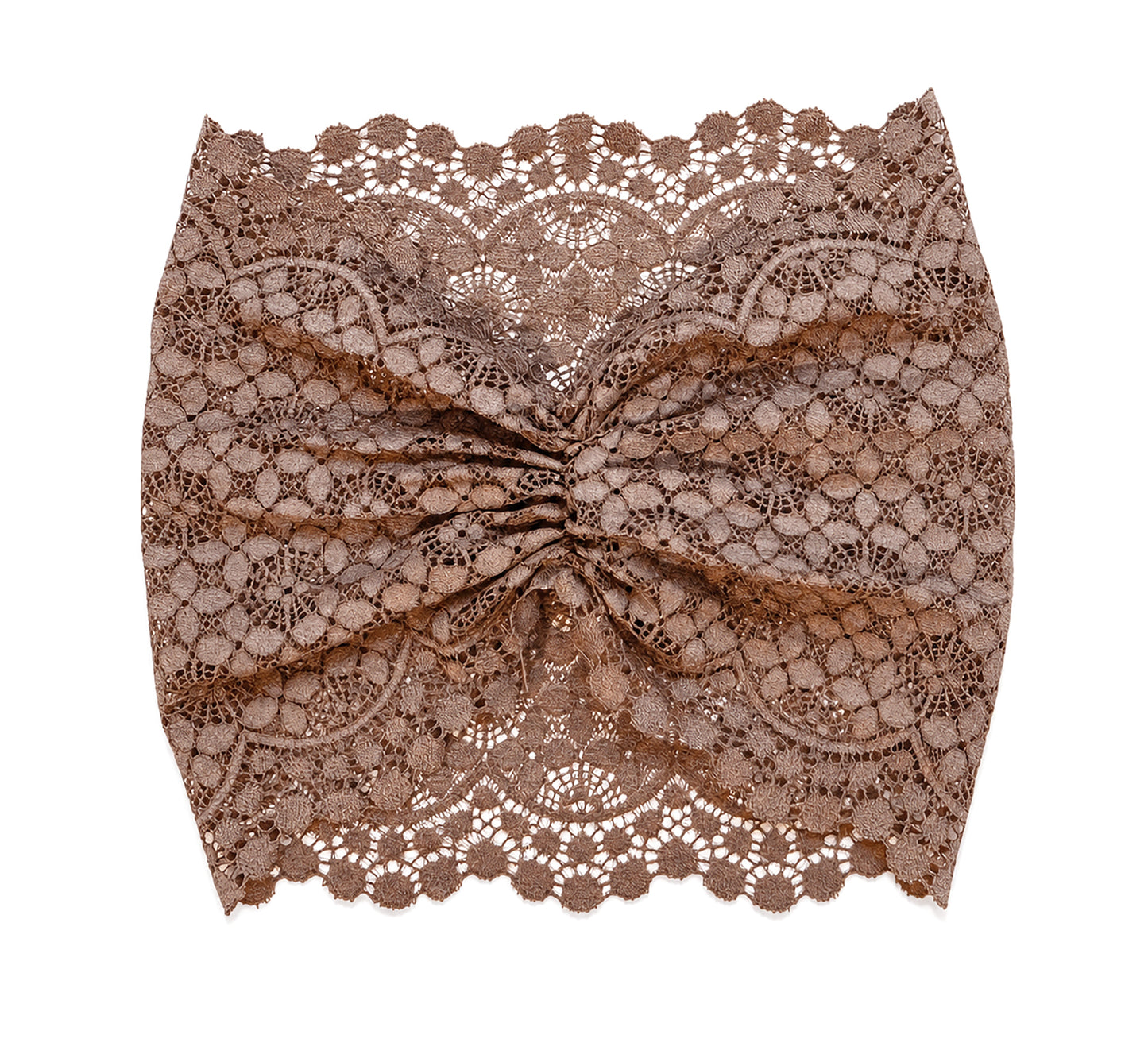 Taupe vintage stretch lace headband