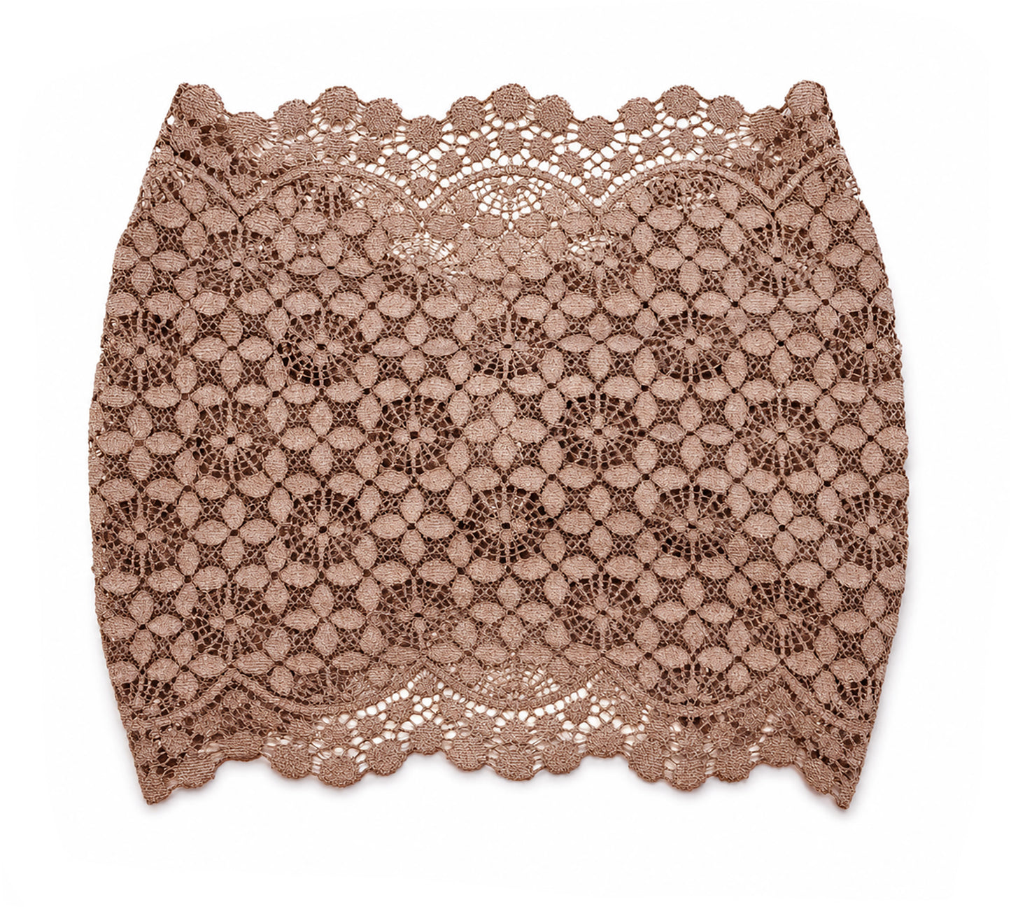 Taupe vintage stretch lace headband