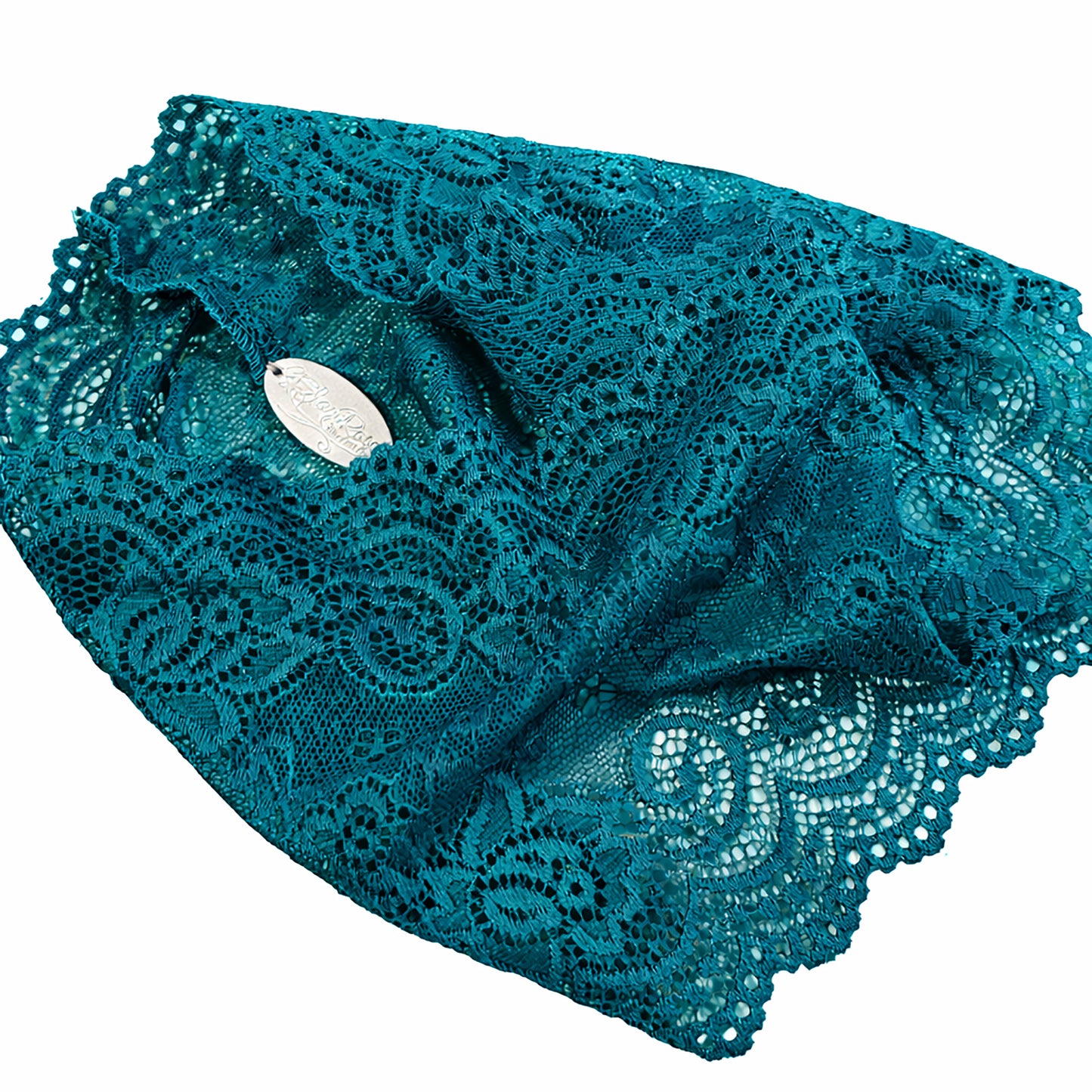 Teal turquoise lace headband