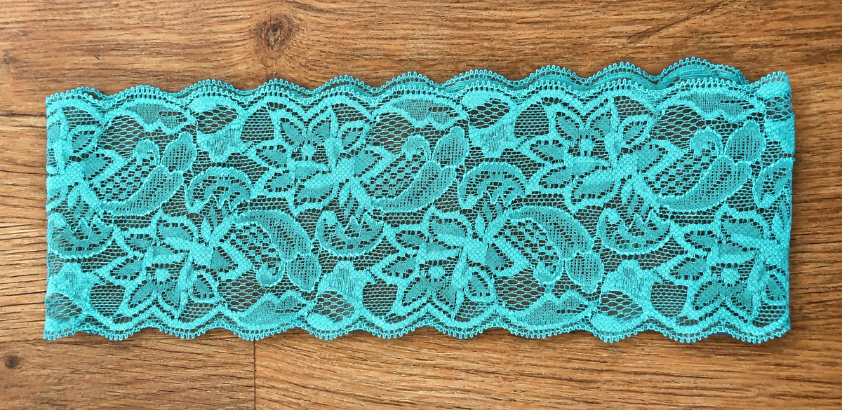 Turquoise Floral Lace Headband