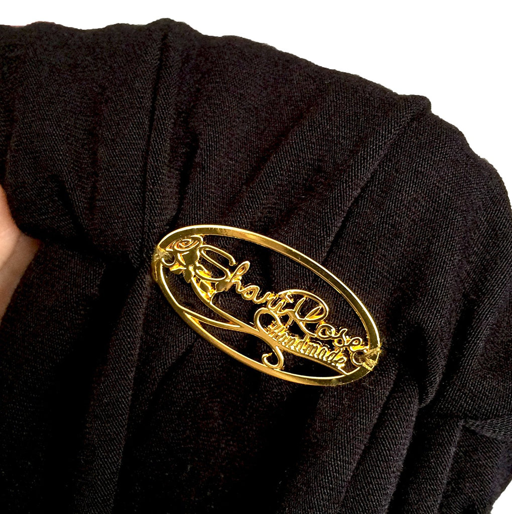 Soft black cotton turban headband