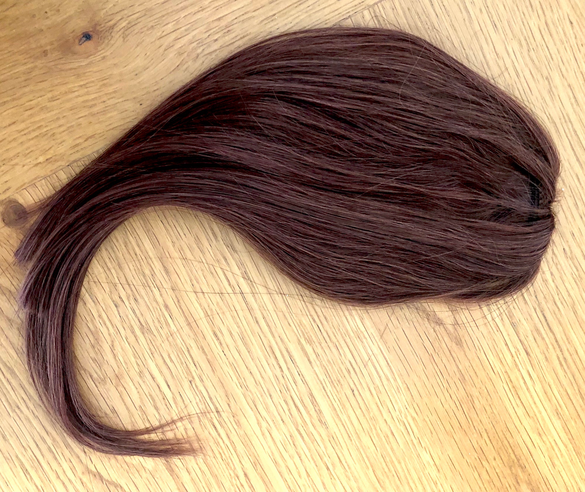 Clip in bangs hair extension mini wig 100% real human (Auburn)