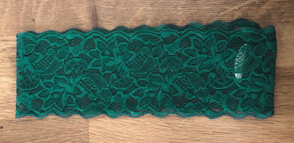Cyan & beige lace headbands (2 pack)