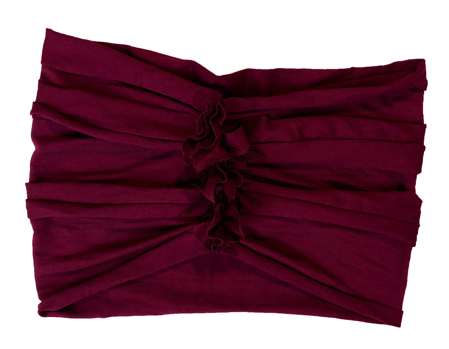 Burgundy red soft cotton turban headband