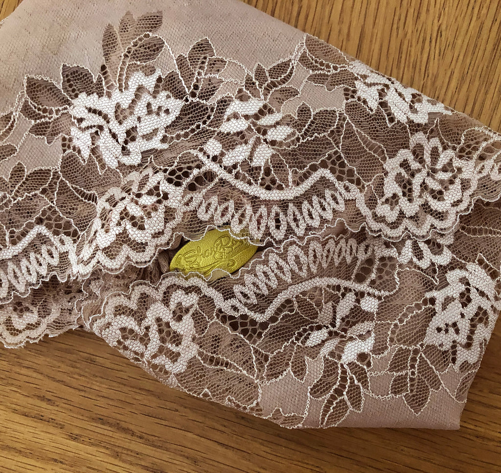 Nude vintage floral lace headband