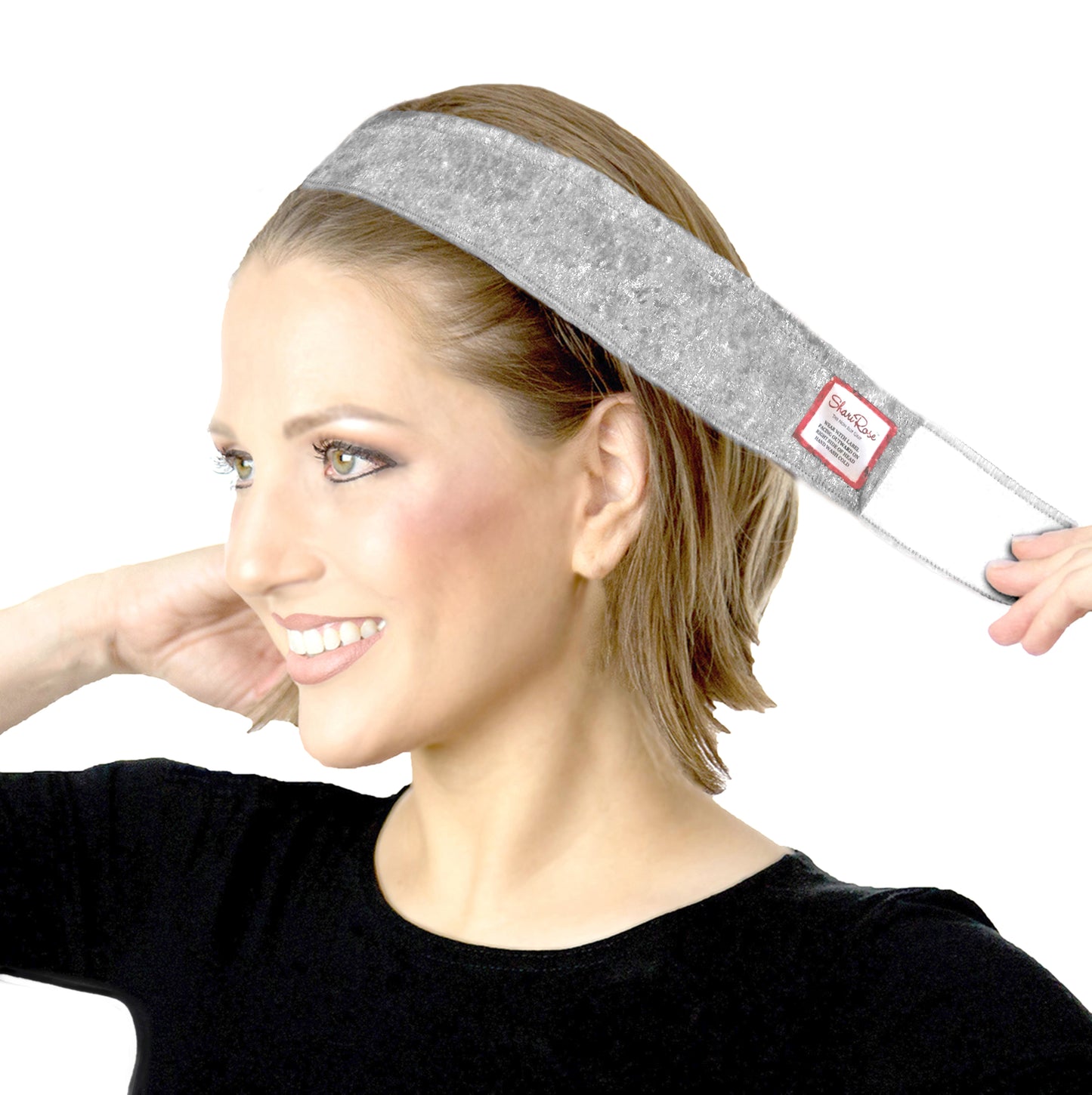 Silver Grey Velour Non-slip headband wig grip for wig or headscarf!