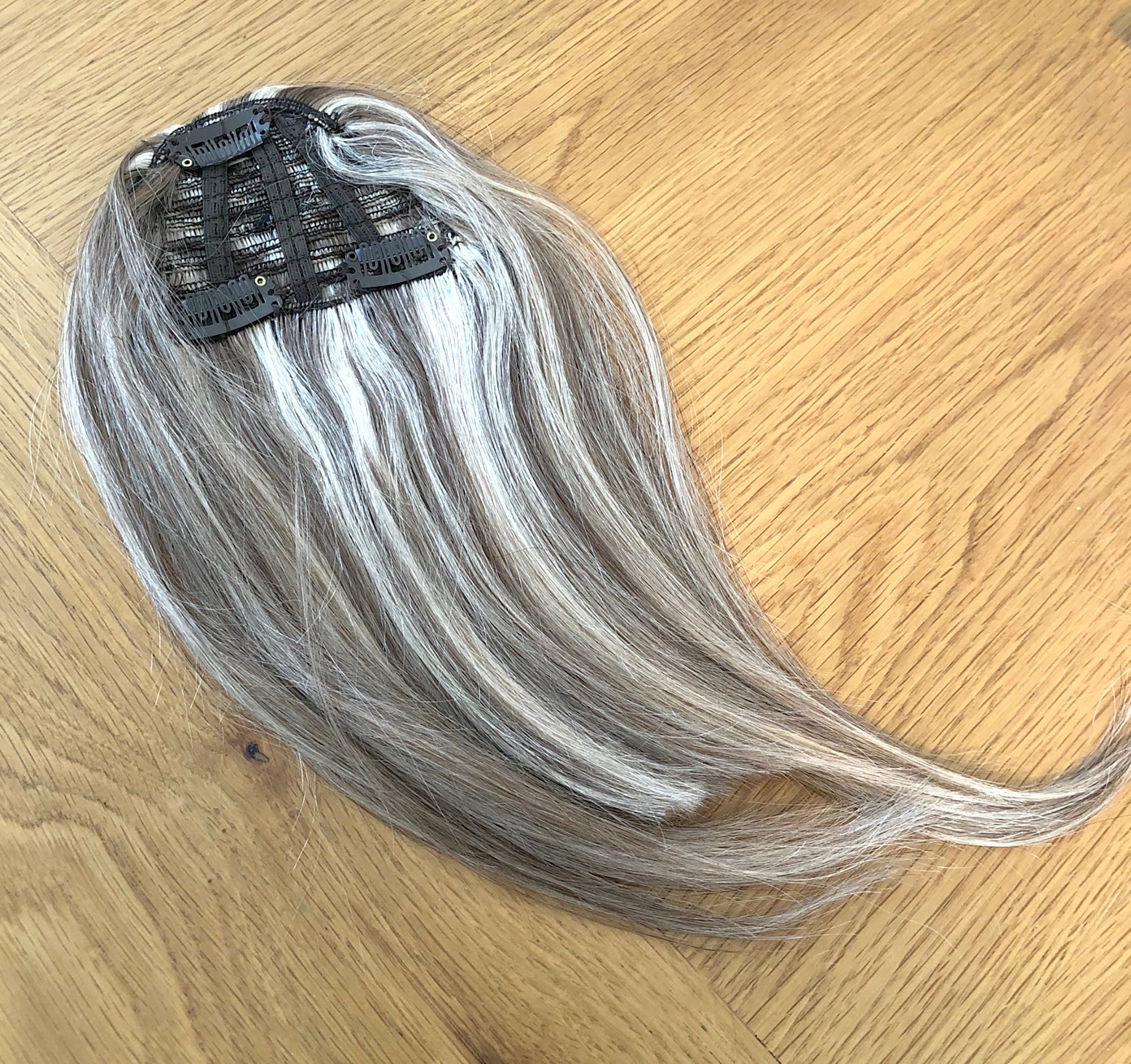 Clip in bangs hair extension mini wig 100% real human (Dirty blonde)