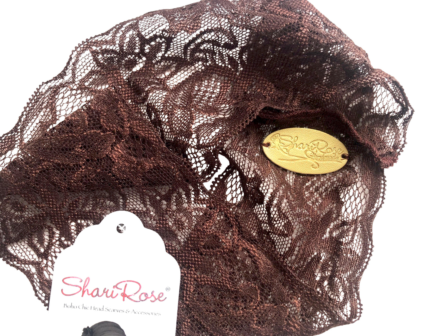 Perfect brown floral lace headband