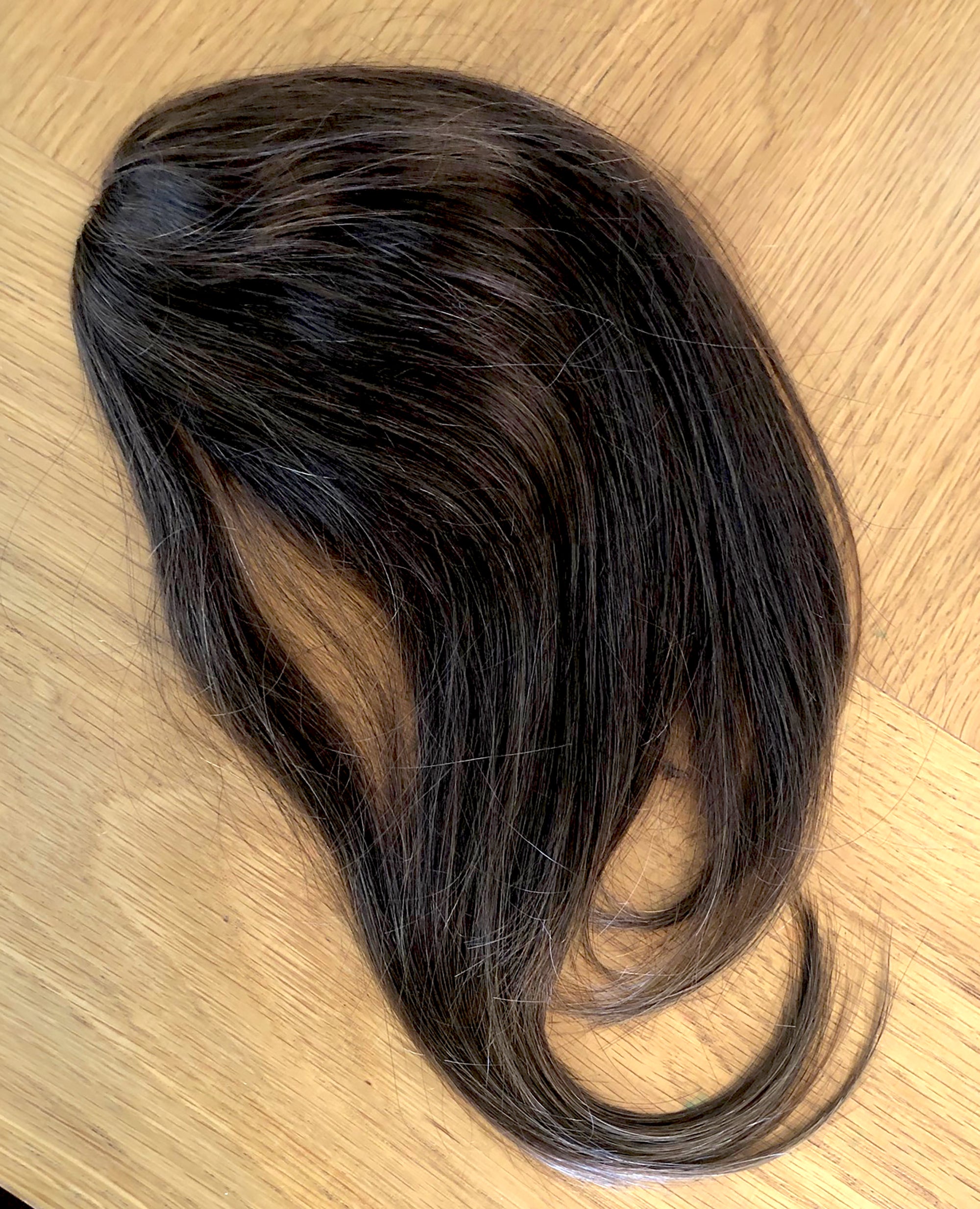 Clip in bangs hair extension mini wig 100% real human (Brown)