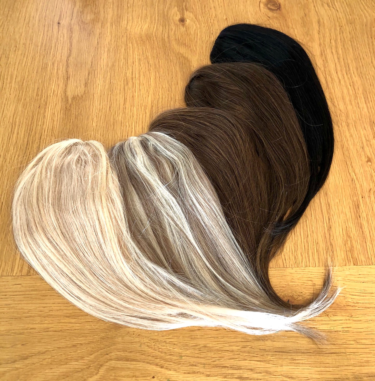 Clip in bangs hair extension mini wig 100% real human (Black)