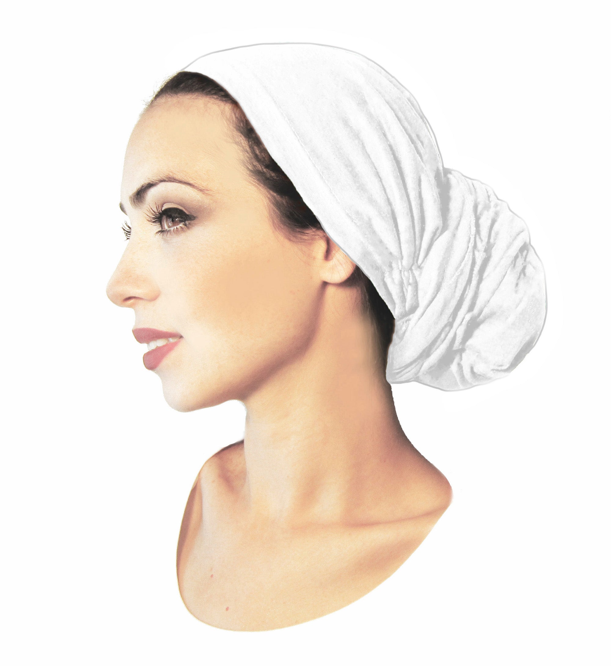 Long white pre-tied headscarf